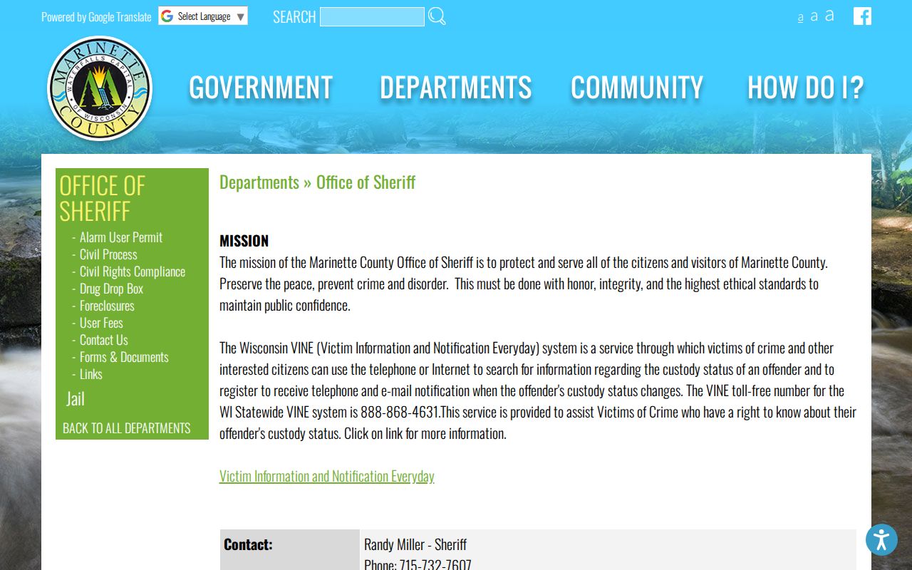 Marinette County sheriff's office